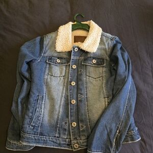 Denim Sherpa-Lined Kids Jacket